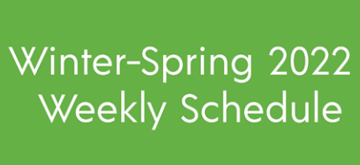 Winter-Spring Weekly Schedule